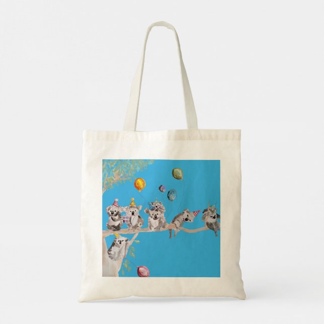 Tote Bag Koala fête d'anniversaire Koalas jolie peinture de (Dos)