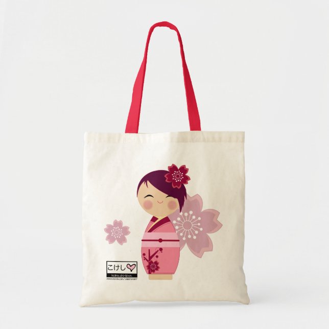 Tote Bag Kokeshi Sakura Fourre-tout (Devant)
