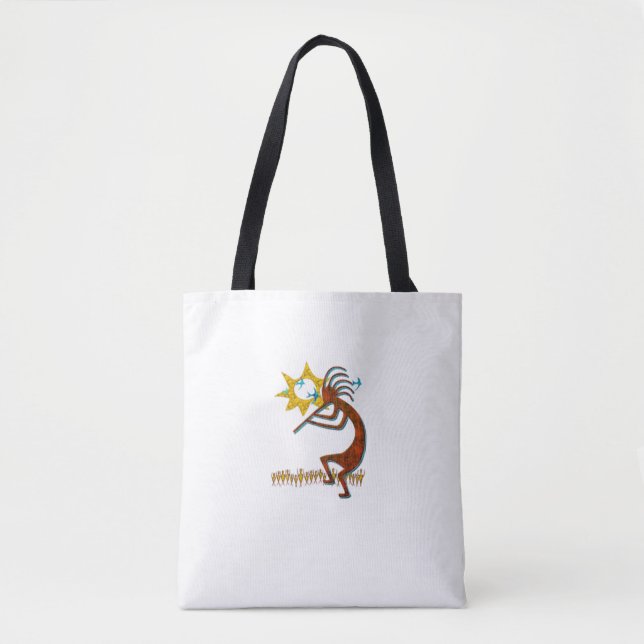 Tote Bag Kokopelli Concert Cool Mode amérindienne (Devant)