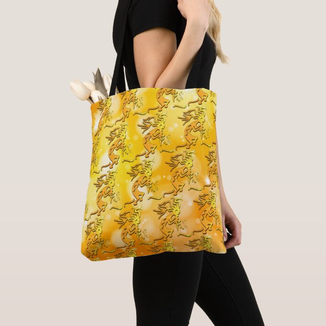 Tote Bag Kokopelli faiseur de joie Notes de musique (De près)