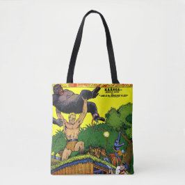 Tote Bag La bande dessinée Vintage de Jungle Gorilla