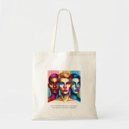Tote Bag La beauté dans l'égalité 3 visages