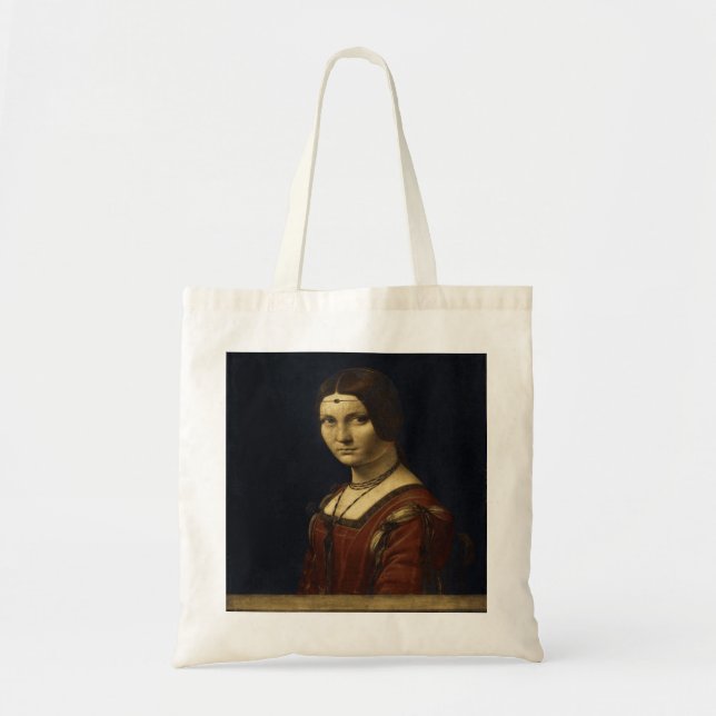 Tote Bag La Belle Ferronière par Leonardo da Vinci (Devant)