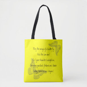 Tote Bag La bénédiction irlandaise : les ailes d'un papillo
