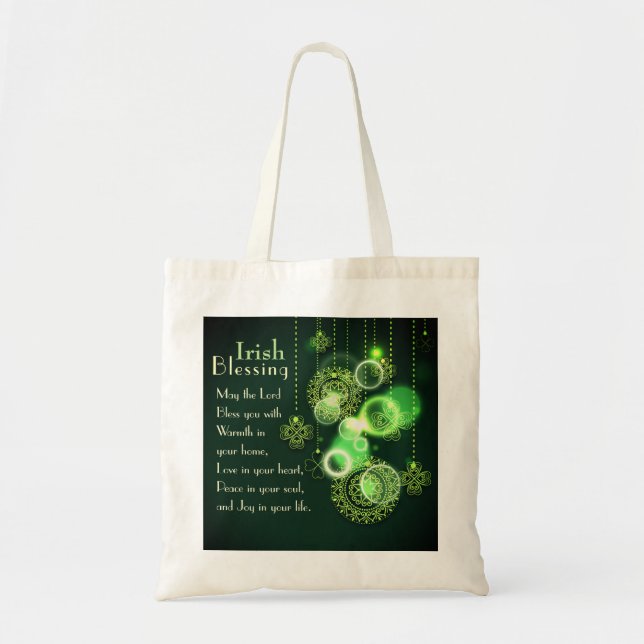 Tote Bag La bénédiction irlandaise, Seigneur vous bénisse l (Devant)