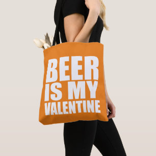 Tote Bag La bière est ma Saint Valentin