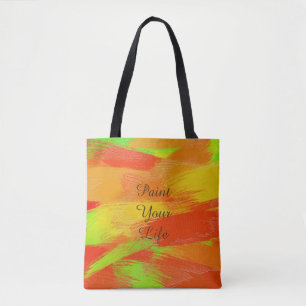Tote Bag La brosse colorée abstraite frotte texture.text.