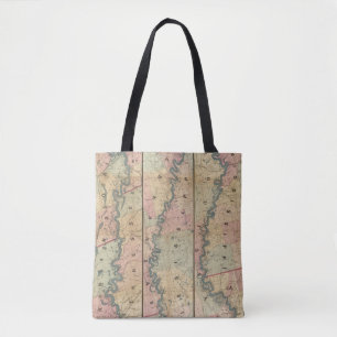 Tote Bag La carte de Lloyd du fleuve Mississippi inférieur