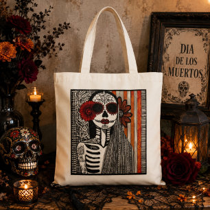Tote Bag La Catrina squelette Art populaire Día de los Muer