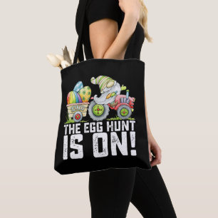 Tote Bag La chasse aux œufs est sur Gnome drôle de Pâques
