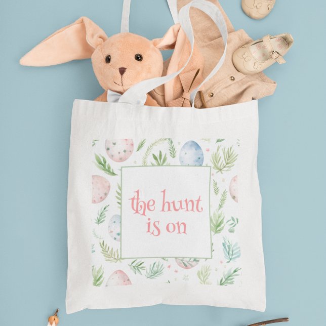 Tote Bag La Chasse Est En Cours | Oeufs de Pâques et verdur (Créateur téléchargé)