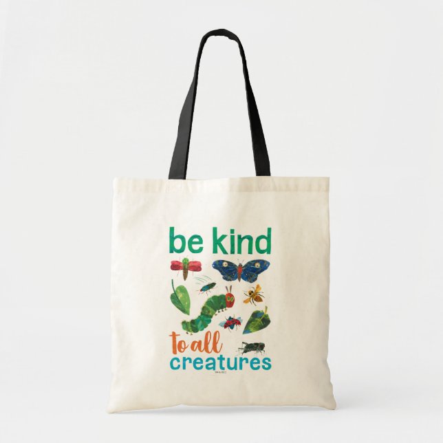 Tote Bag La chenille affamée | Être gentil avec toutes les  (Devant)