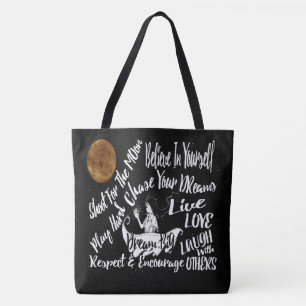 Tote Bag La citation de motivation inspirée tient le