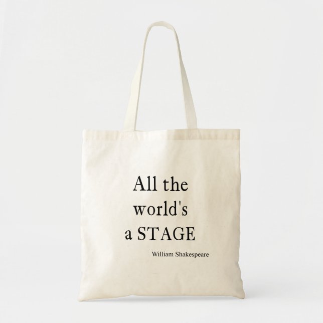 Tote Bag La citation de Shakespeare tout le monde est des (Devant)