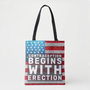 Tote Bag La contraception commence à l'érection mains des f