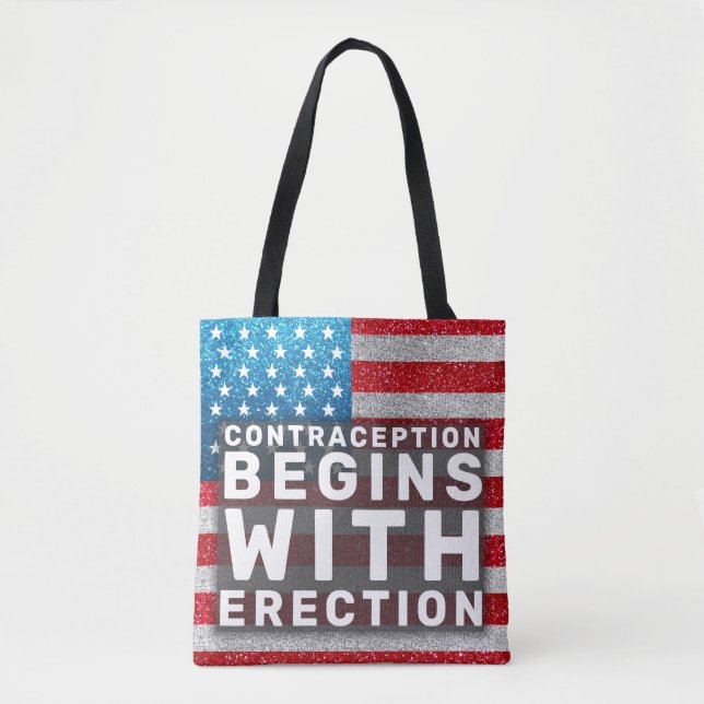 Tote Bag La contraception commence à l'érection mains des f (Devant)