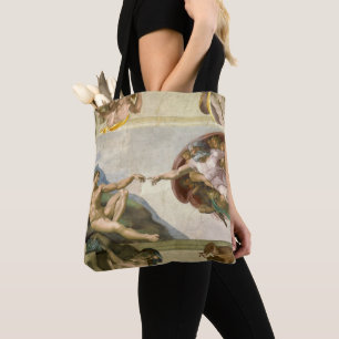 Tote Bag La Création de l'Homme par Michel-Ange (Création d