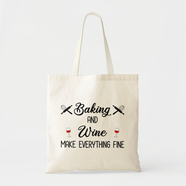 Tote Bag La Cuisine Et Le Vin Font Tout Bien (Devant)