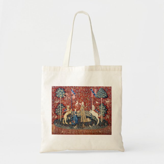 Tote Bag La Dame et la licorne, Goûtez (Devant)