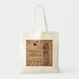 Tote Bag La déesse de la caféine, drôle de café cadeau