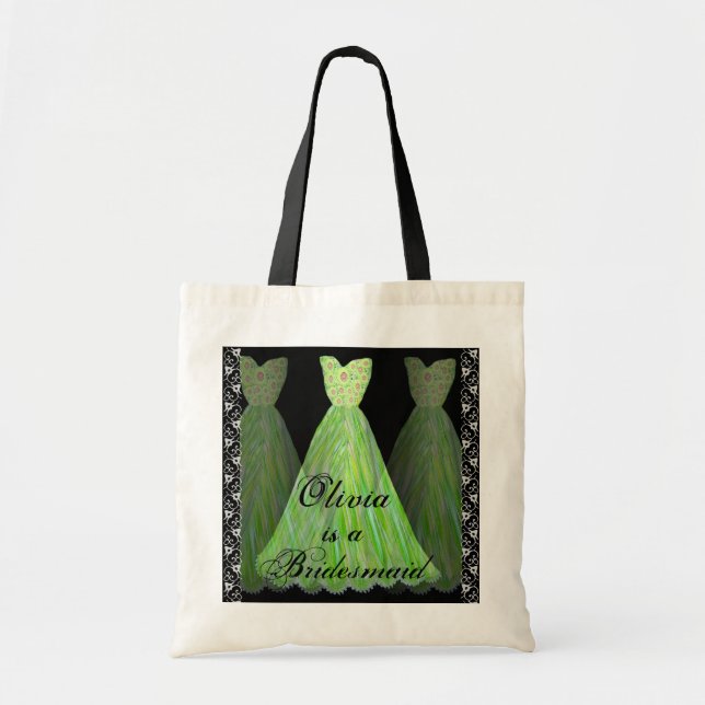 Tote Bag La demoiselle d'honneur de VERT de CHAUX habille (Devant)