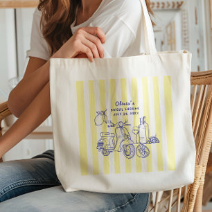 Tote Bag La Dolce Vita Citron Italien Fête des mariées Jaun