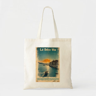 Tote Bag . La Dolce Vita - Inspiré par les affiches des ann