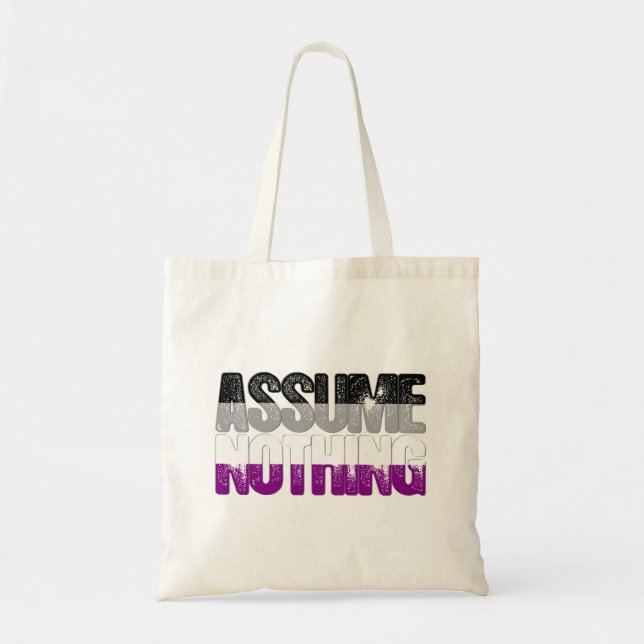 Tote Bag La fierté asexuelle n'assument rien (Devant)