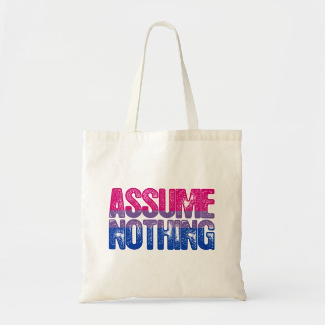 Tote Bag La fierté bisexuelle n'assument rien (Devant)