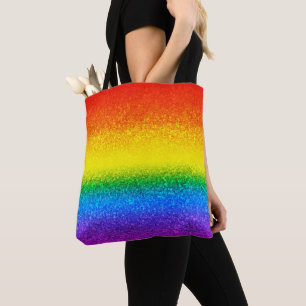 Tote Bag La fierté LGBT des Parties scintillant arc-en-cie