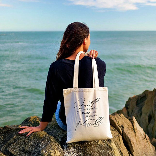 Tote Bag La foi rend les choses possibles (Créateur téléchargé)