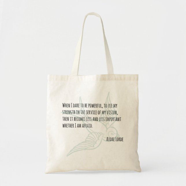 Tote Bag La force d'une femme - citation fourre-tout (Devant)