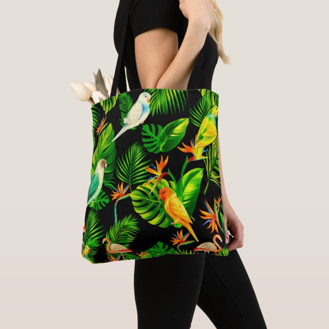 Tote Bag La forêt tropicale feuille (De près)