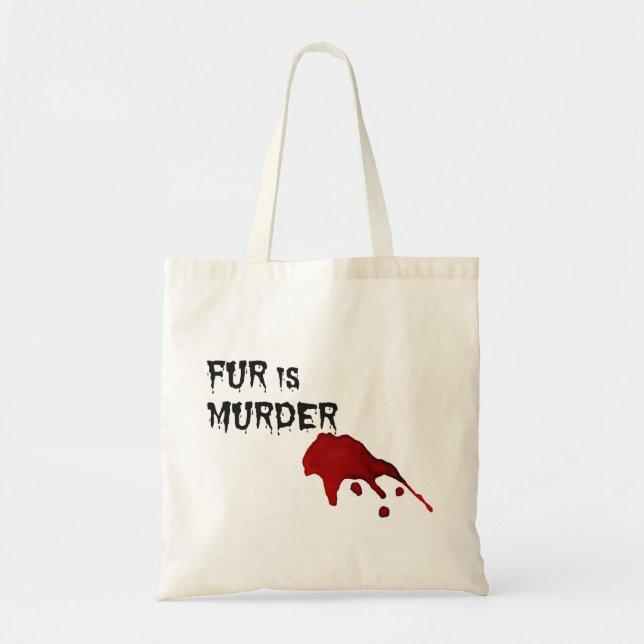 Tote Bag La fourrure est meurtre (Devant)