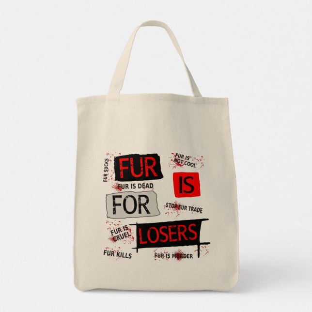 Tote Bag La fourrure est pour les perdants (Dos)