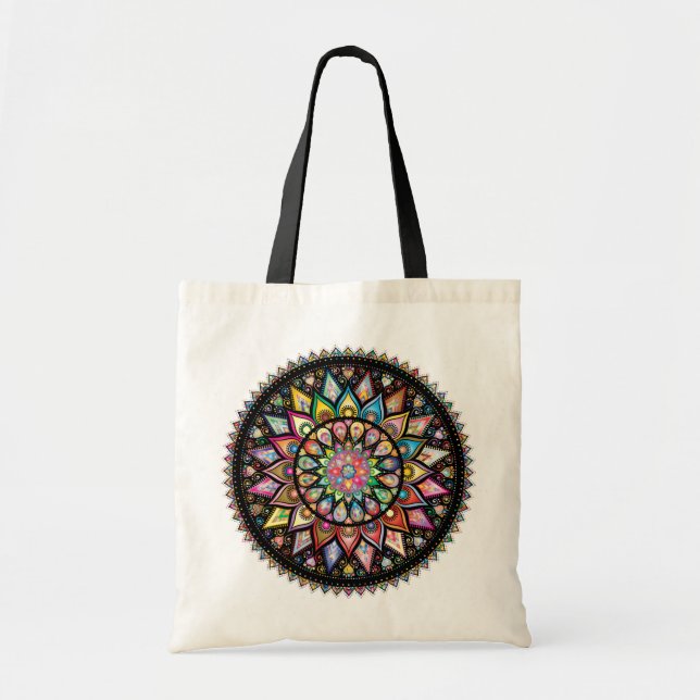 Tote Bag La gamme de couleurs mandala (Devant)