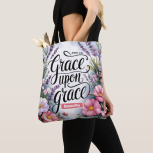 Tote Bag La grâce personnalisée sur la grâce chrétienne fem