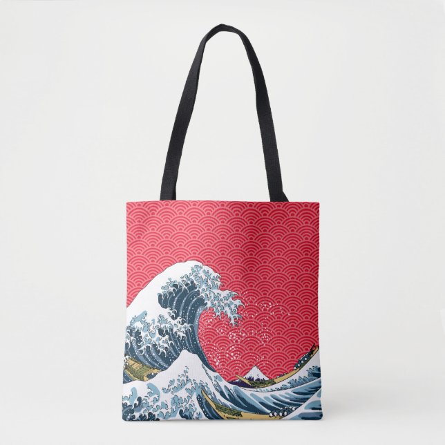 Tote Bag La Grande vague de Kanagawa Modern Pop (Devant)