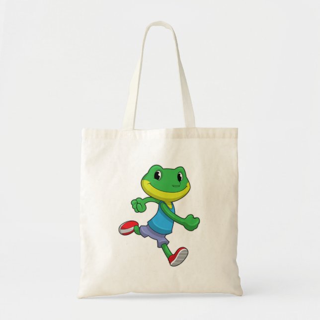 Tote Bag La grenouille comme coureur à la course (Devant)