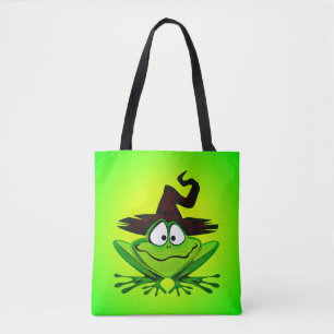 Tote Bag La grenouille déchiquetée en vert