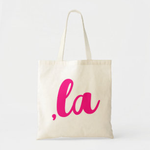 Tote Bag , la Kamala virgule prononcer texte rose chaud