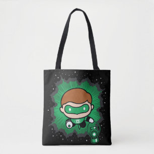 Tote Bag La lanterne verte de Chibi traverse l'espace