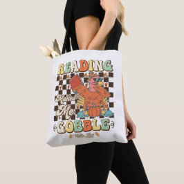 Tote Bag La Lecture Me Rend Gobble Avec Joie Cool Thanksgiv