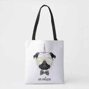 Tote Bag La licorne de carlin soit unique