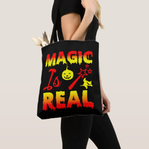 Tote Bag La magie est une vraie sorcière Citrouille Hallowe