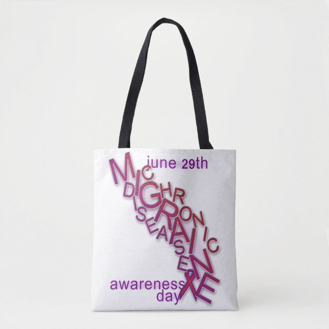 Tote Bag La maladie chronique de migraine - bousculade de (Devant)