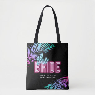 Tote Bag La mariée bleu et rose tropical Bach