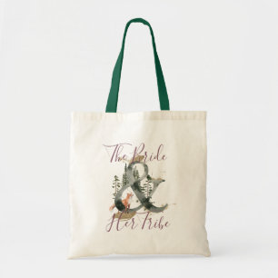 Tote Bag La mariée et sa tribu Bois Aquarelle Fourre-tout