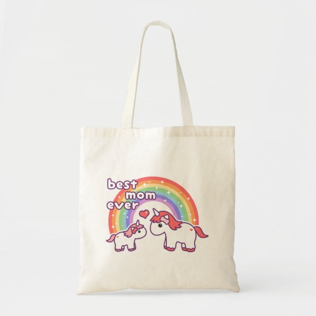 Tote Bag La meilleure maman de licorne mignonne jamais (Devant)