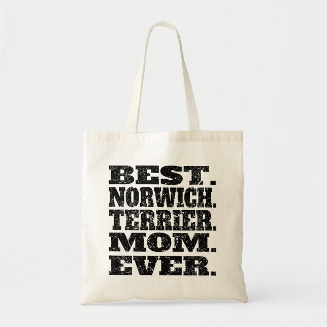 Tote Bag La meilleure maman de Norwich Terrier jamais (Devant)